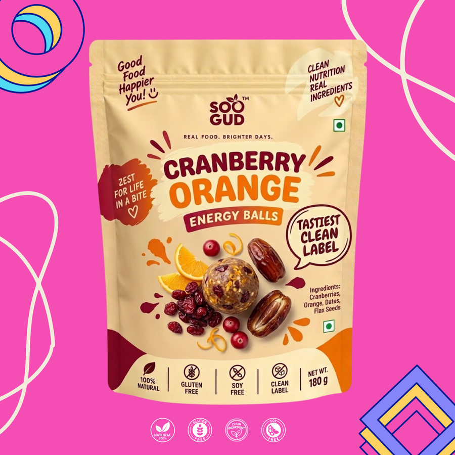 Soogud Cranberry Orange Energy Balls